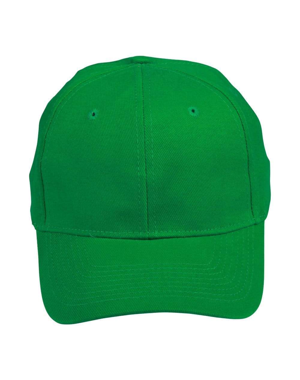 Heavy Brushed Cotton Cap Ch01 Active Wear Winning Spirit Kelly Green One size 